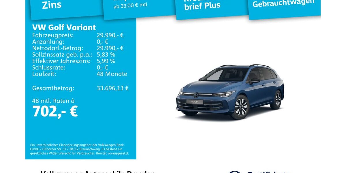 VW Golf 22.734 km 29.990 &euro; Dresden 01067