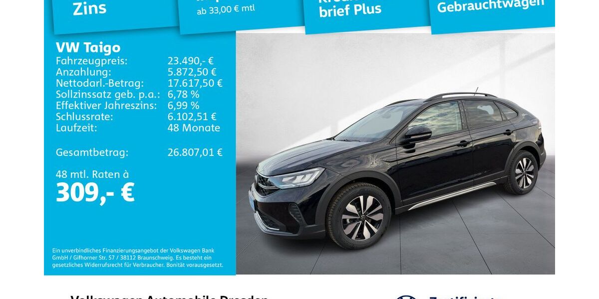 VW Taigo 14.416 km 22.490 &euro; Dresden 01169