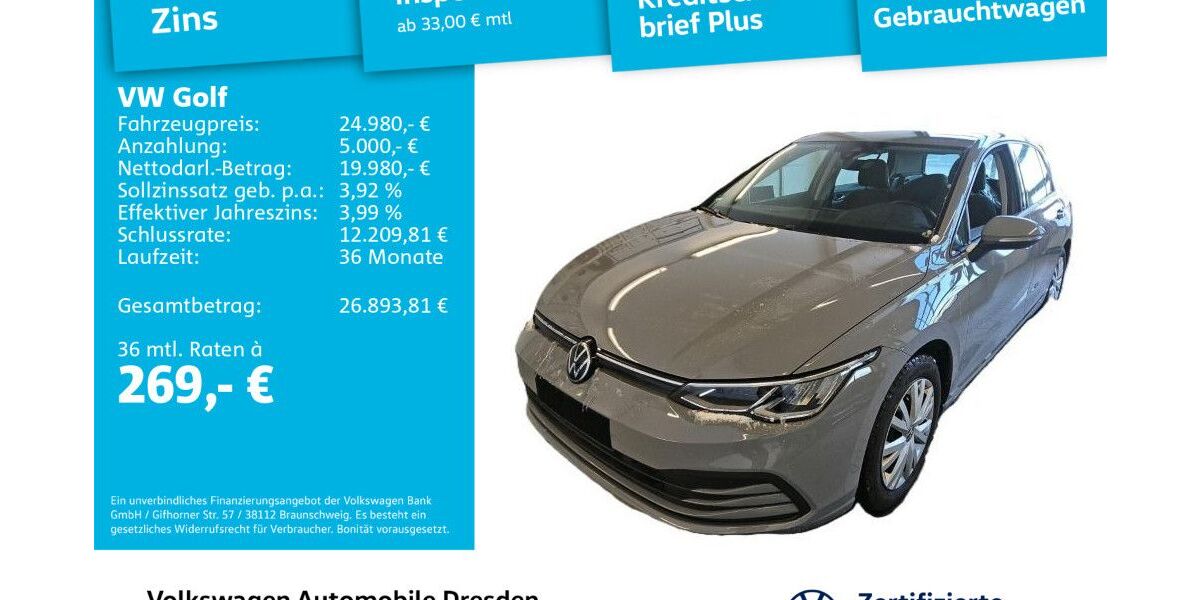 VW Golf 74.021 km 23.890 &euro; Dresden 01169