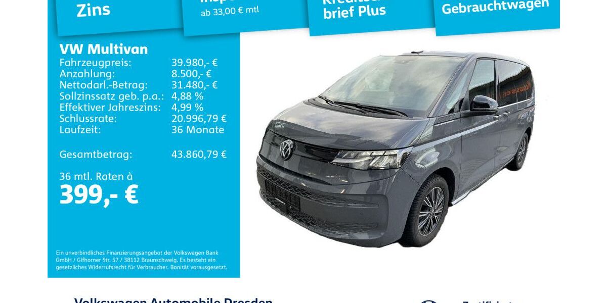 VW T7 Multivan 49.498 km 39.290 &euro; Dresden 01169