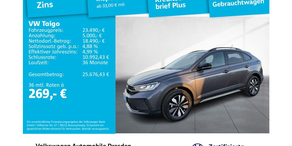 VW Taigo 10.538 km 21.490 &euro; Dresden 01169