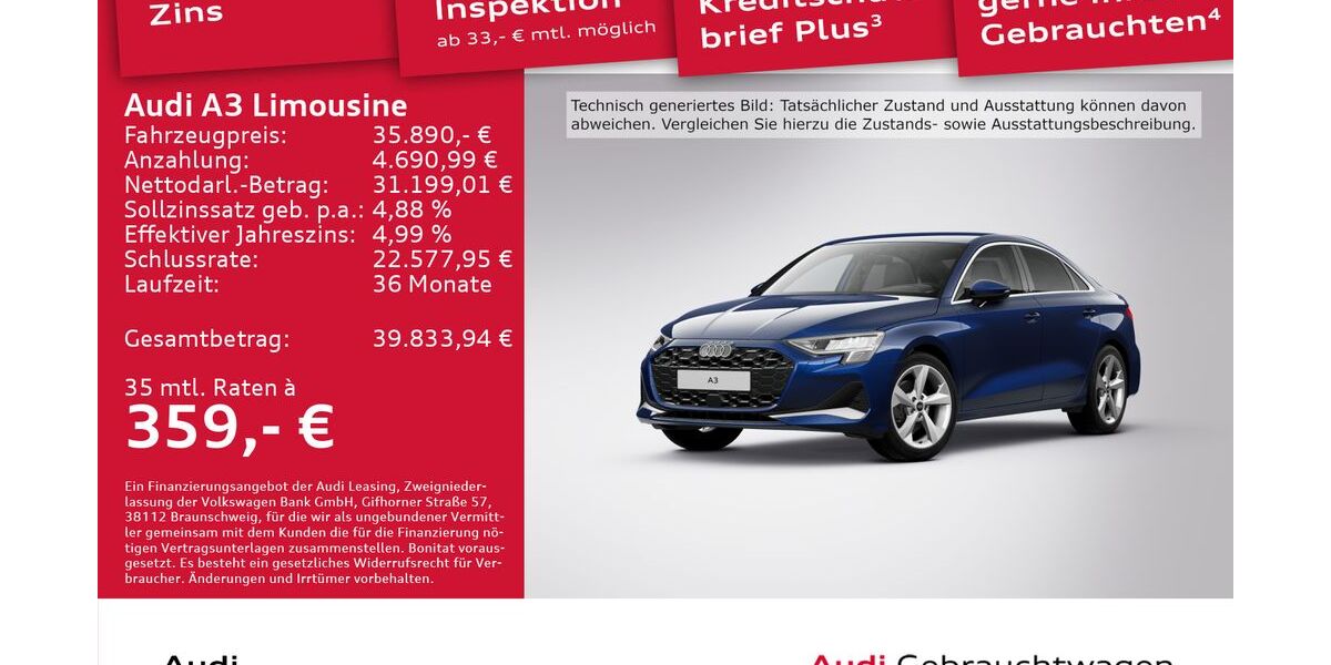 Audi A3 6.765 km 34.450 &euro; Dresden 01067