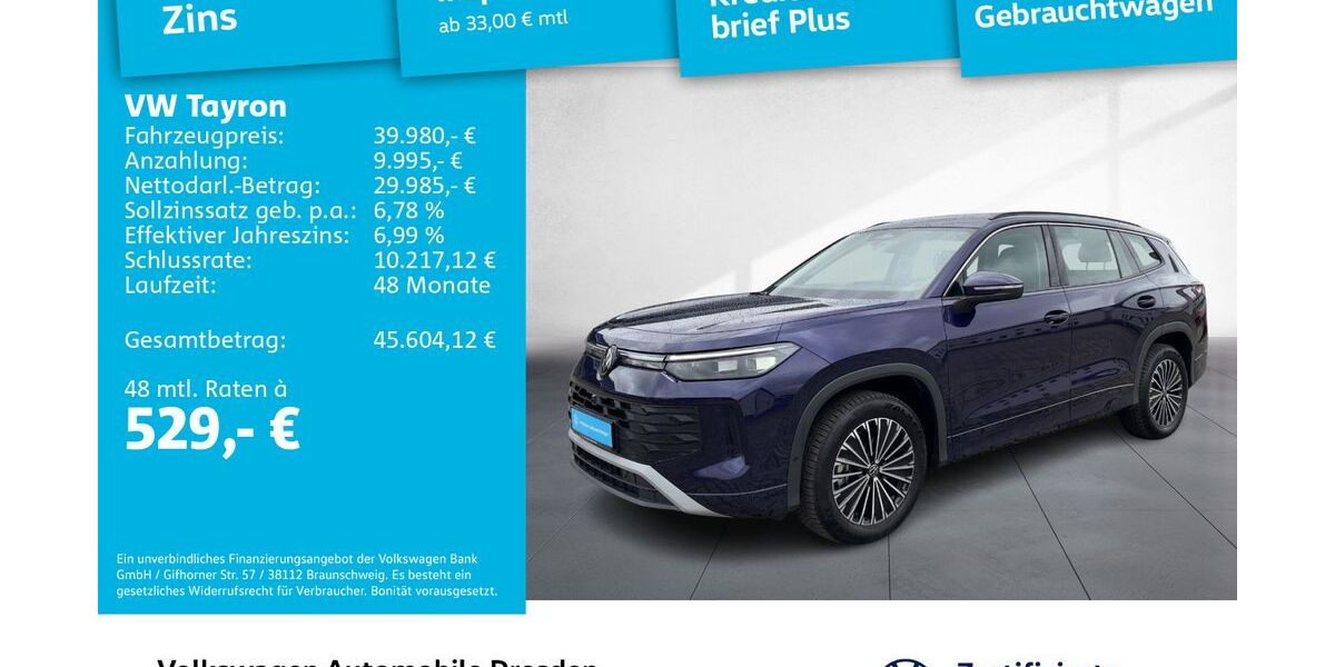 VW Tayron 8.755 km 39.980 &euro; Dresden 01067