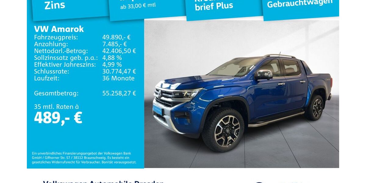 VW Amarok 31.534 km 49.490 &euro; Dresden 01169