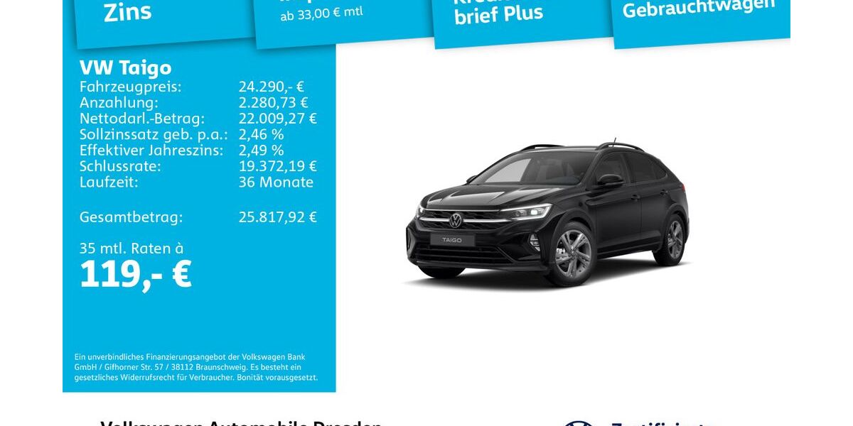 VW Taigo 13.790 km 23.890 &euro; Dresden 01169