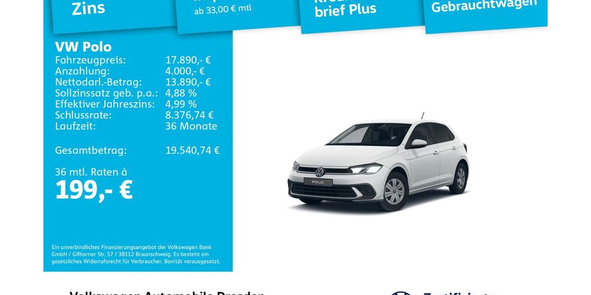 VW Polo 1.200 km 17.890 &euro; Dresden 01169