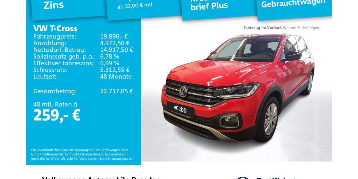 VW T-Cross 30.572 km 19.890 &euro; Dresden 01067