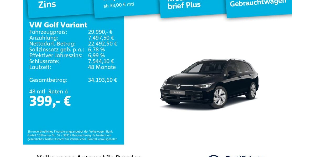 VW Golf 7.725 km 29.990 &euro; Dresden 01067