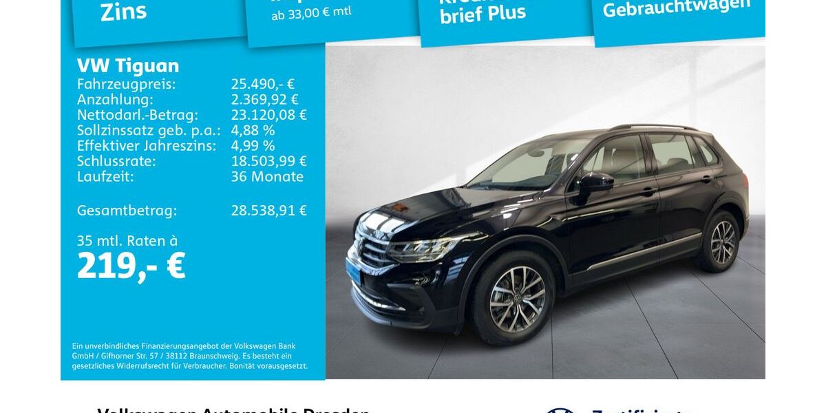 VW Tiguan 53.143 km 24.980 &euro; Dresden 01169