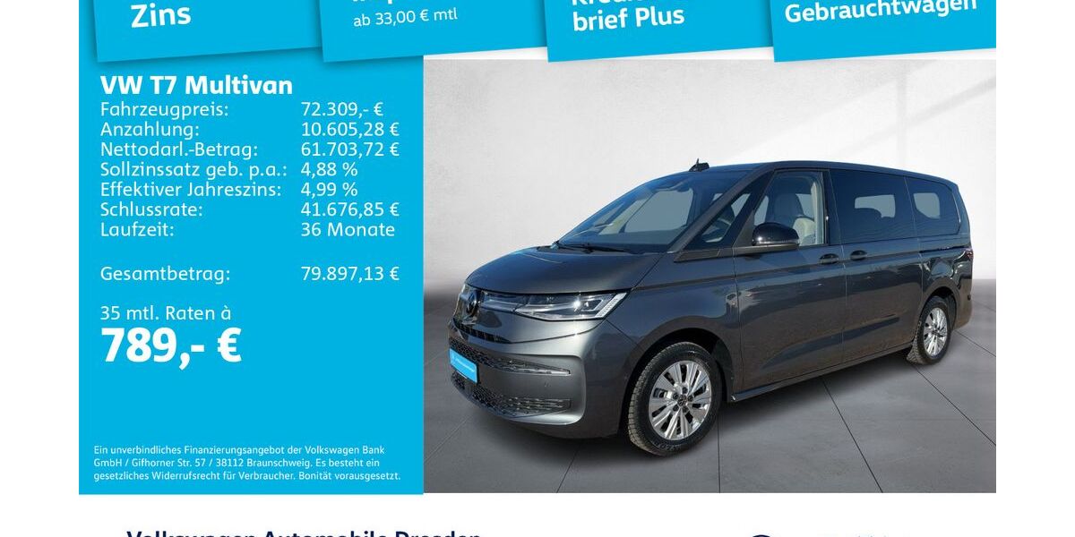 VW T7 Multivan 2.500 km 69.890 &euro; Dresden 01169