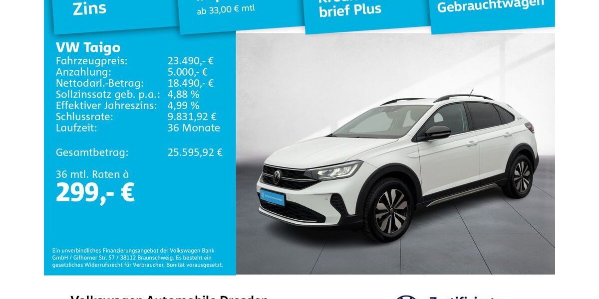VW Taigo 7.378 km 20.490 &euro; Dresden 01169