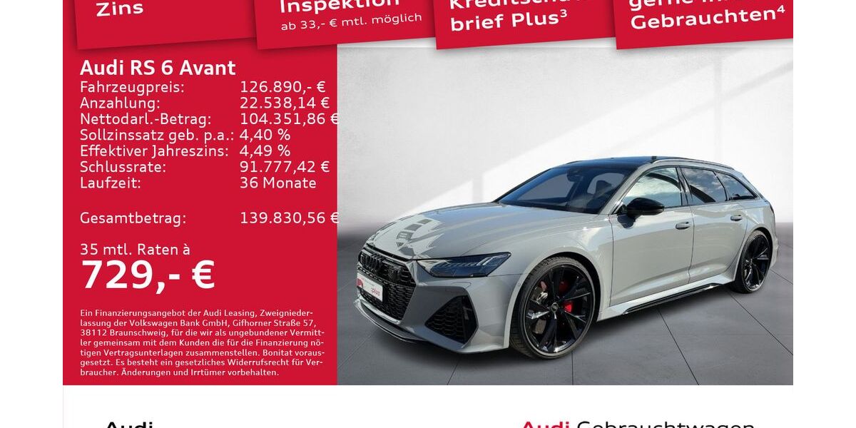 Audi RS6 6.417 km 123.490 &euro; Dresden 01067