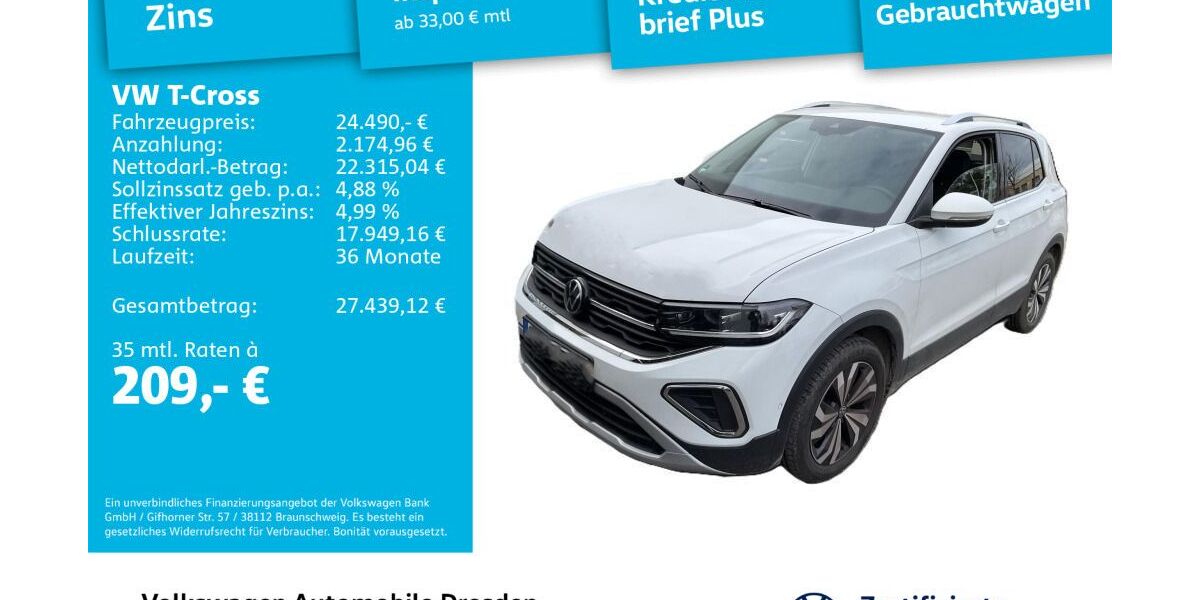 VW T-Cross 15.898 km 21.490 &euro; Dresden 01067