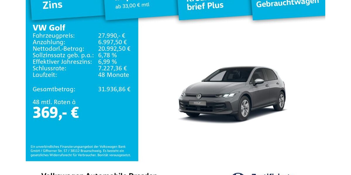 VW Golf 7.215 km 27.990 &euro; Dresden 01067