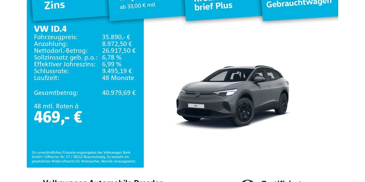 VW ID.4 13.972 km 35.890 &euro; Dresden 01067
