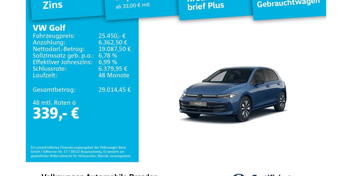 VW Golf 14.754 km 25.250 &euro; Dresden 01067