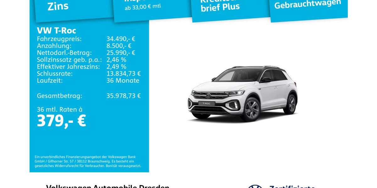 VW T-Roc 12.772 km 31.890 &euro; Dresden 01169
