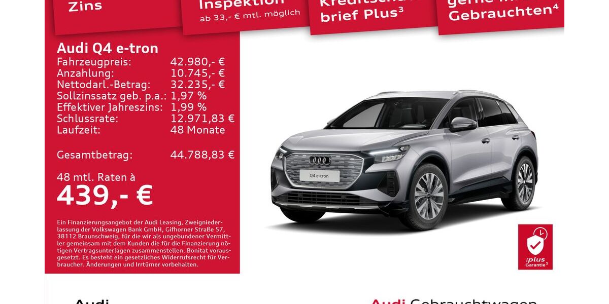 Audi Q4 e-tron 4.657 km 41.490 &euro; Dresden 01169