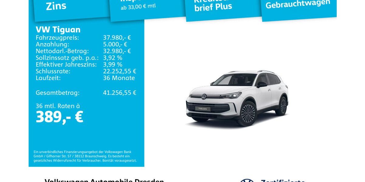 VW Tiguan 27.423 km 35.490 &euro; Dresden 01169