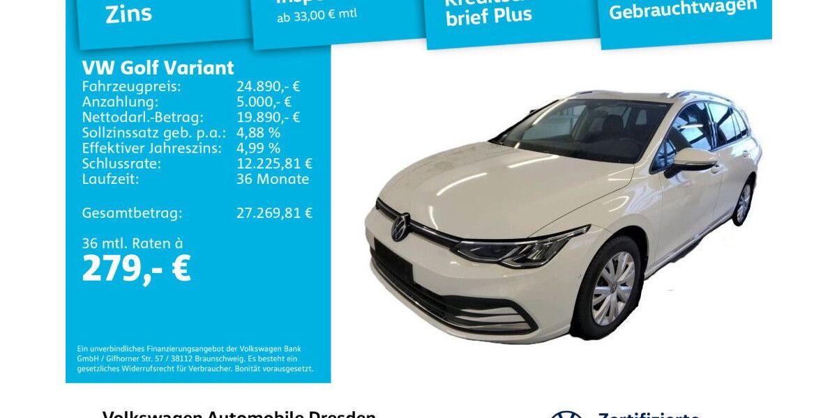 VW Golf 51.695 km 23.890 &euro; Dresden 01169