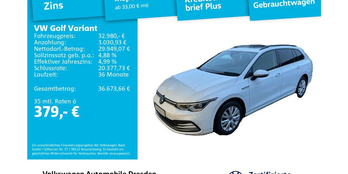 VW Golf 19.762 km 32.890 &euro; Dresden 01169