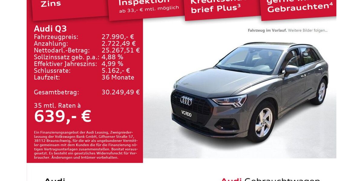 Audi Q3 44.205 km 27.490 &euro; Dresden 01067