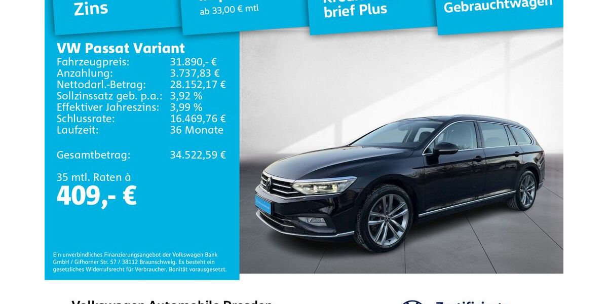 VW Passat Variant 38.345 km 29.890 &euro; Dresden 01067
