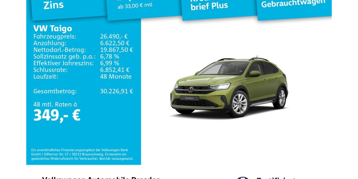 VW Taigo 11.023 km 25.890 &euro; Dresden 01067