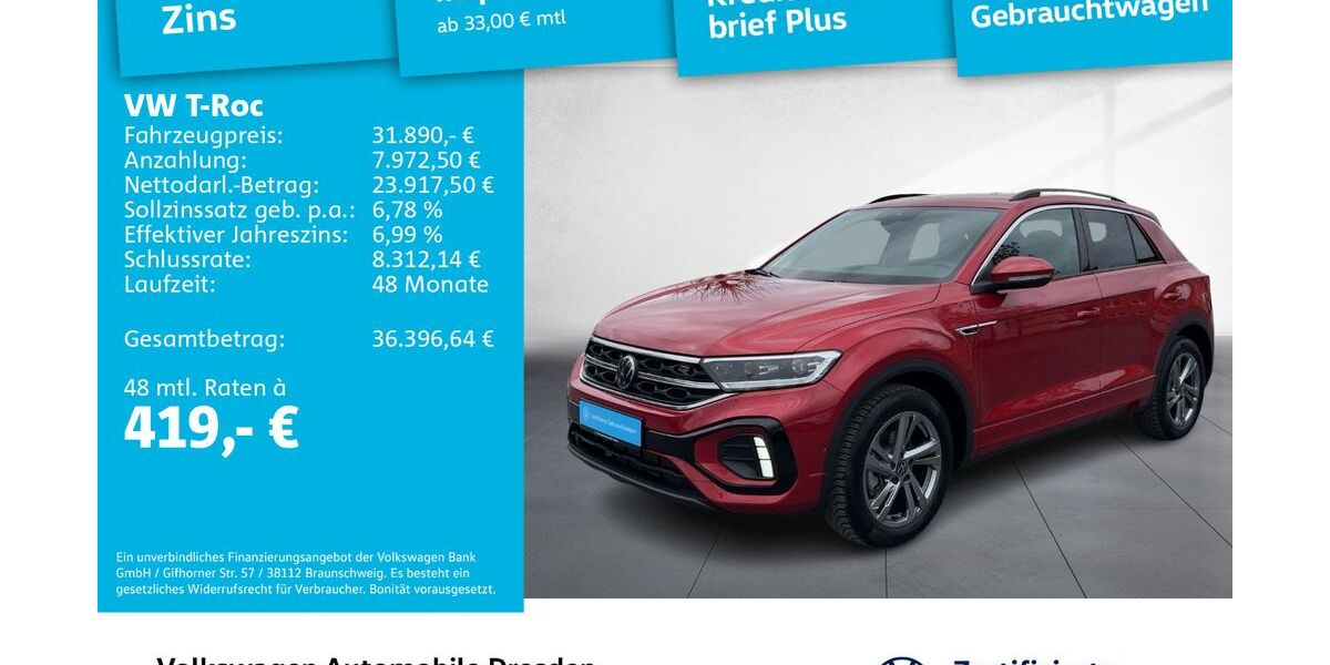 VW T-Roc 5.052 km 31.890 &euro; Dresden 01067