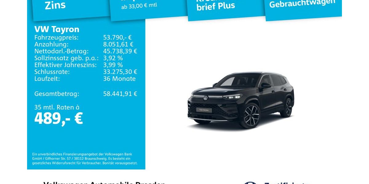 VW Tayron 5.920 km 51.980 &euro; Dresden 01169