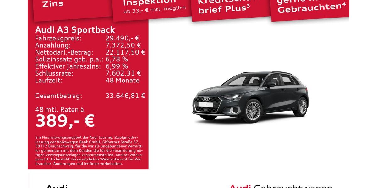 Audi A3 22.793 km 28.750 &euro; Dresden 01067