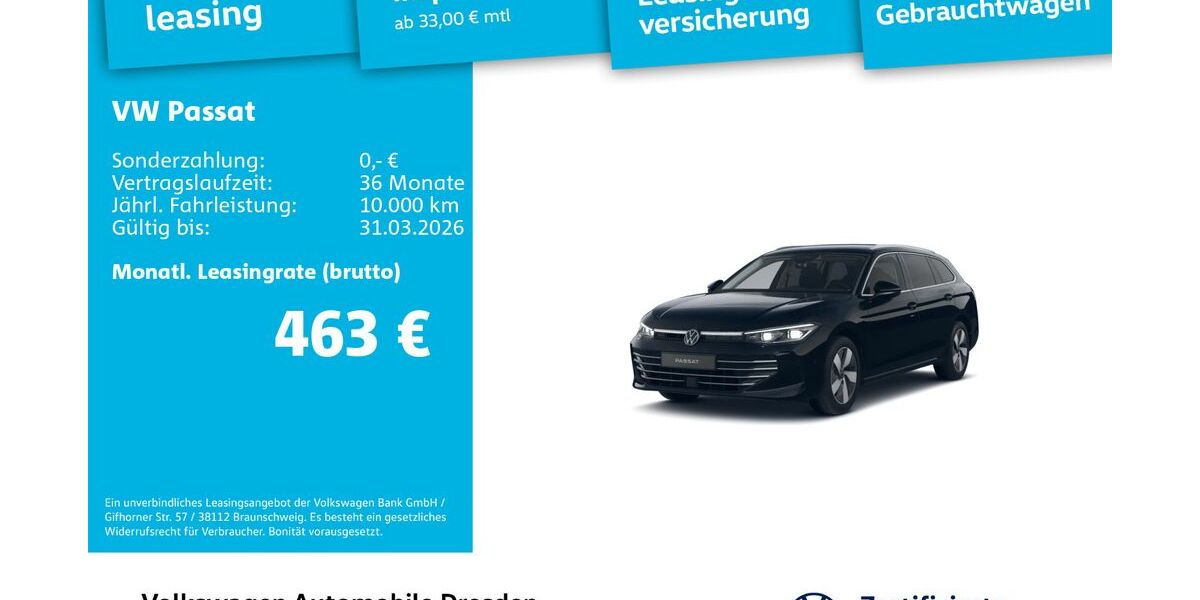 VW Passat Variant 27.353 km 36.890 &euro; Dresden 01067