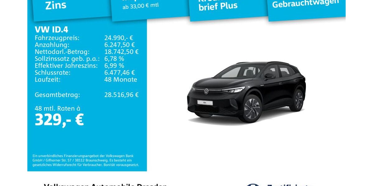 VW ID.4 63.283 km 24.990 &euro; Dresden 01067