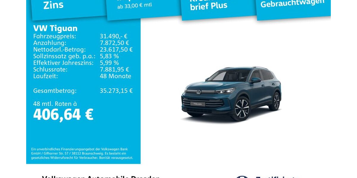 VW Tiguan 104.720 km 31.490 &euro; Dresden 01067