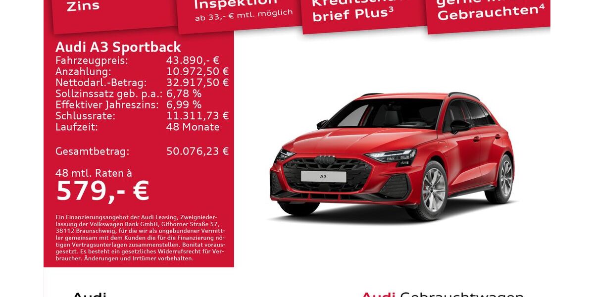 Audi A3 6.836 km 43.890 &euro; Dresden 01067