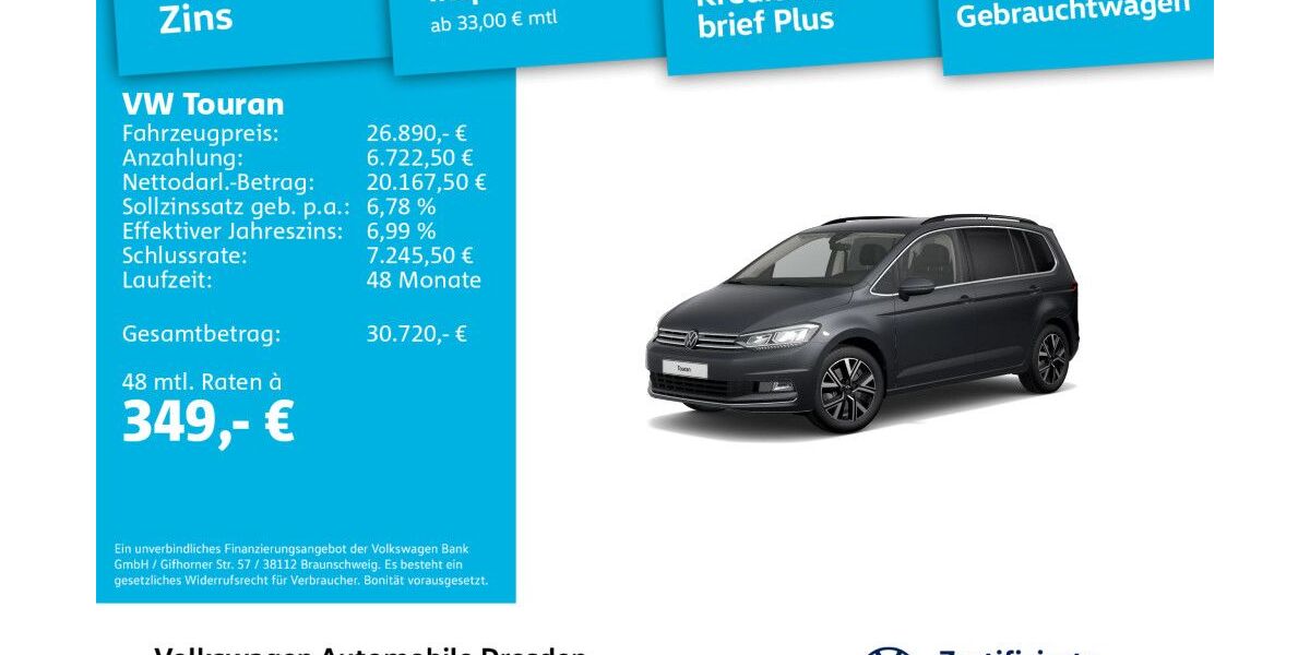 VW Touran 69.045 km 26.890 &euro; Dresden 01067