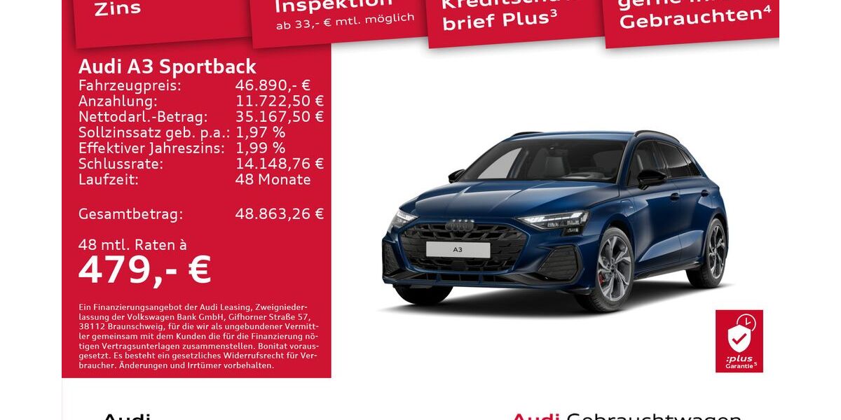 Audi A3 6.913 km 46.890 &euro; Dresden 01169