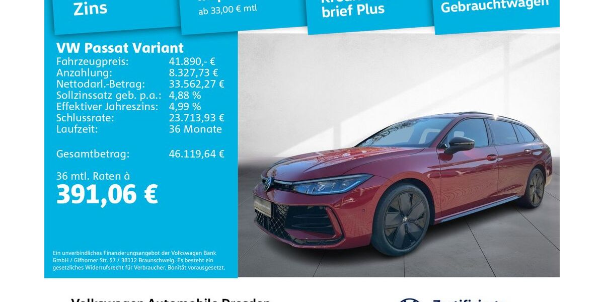 VW Passat Variant 29.380 km 40.890 &euro; Dresden 01169